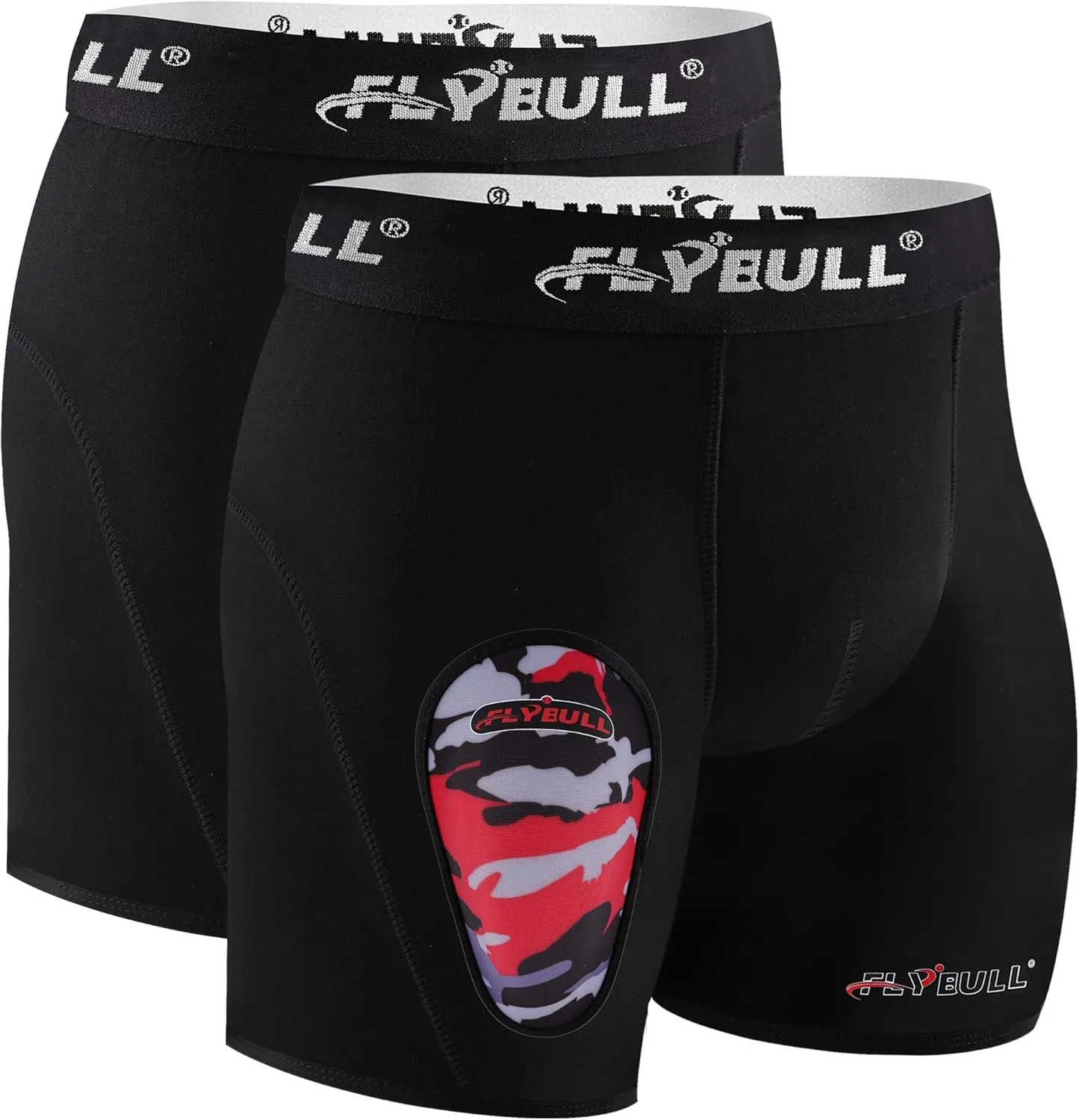 2-Pack Boys Cup Underwear Youth Boxer Briefs with 1 Soft Protective Athletic Cup for Baseball, Football, Lacrosse