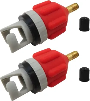 2x SUP Pump Adaptor, Universal Inflatable Boat SUP Pump Converter Air Valve Adapter Pumping Head Connector for Stand Up Paddle Board/Dinghy/Inflator Bed/Rowing Boat - Orange