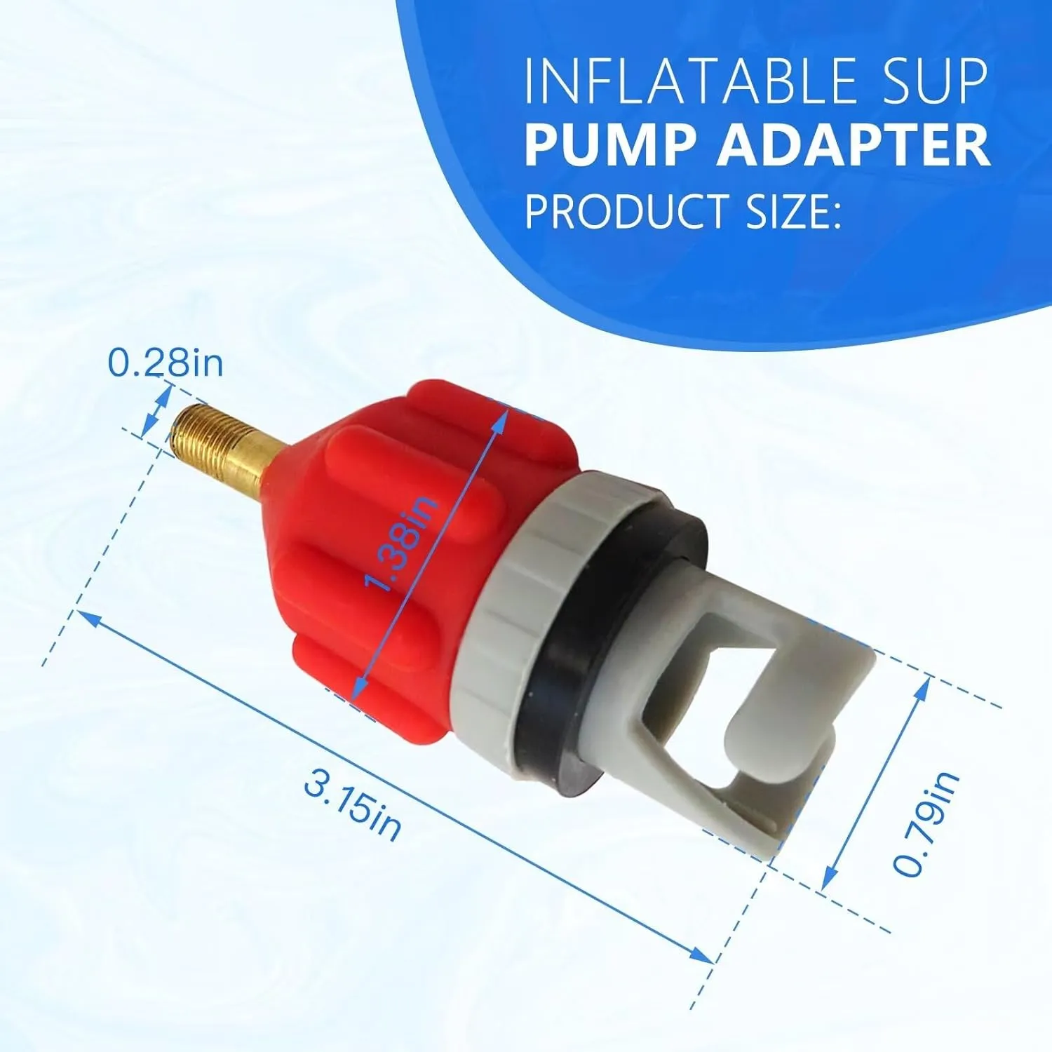 2x SUP Pump Adaptor, Universal Inflatable Boat SUP Pump Converter Air Valve Adapter Pumping Head Connector for Stand Up Paddle Board/Dinghy/Inflator Bed/Rowing Boat - Orange