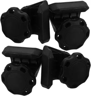 BESPORTBLE 4 Sets Football Helmet Visor Clips and Screws Kit for Secure Attachment Durable Black Plastic Fasteners for Football Players Easy Installation for Youth and Adult Helmets