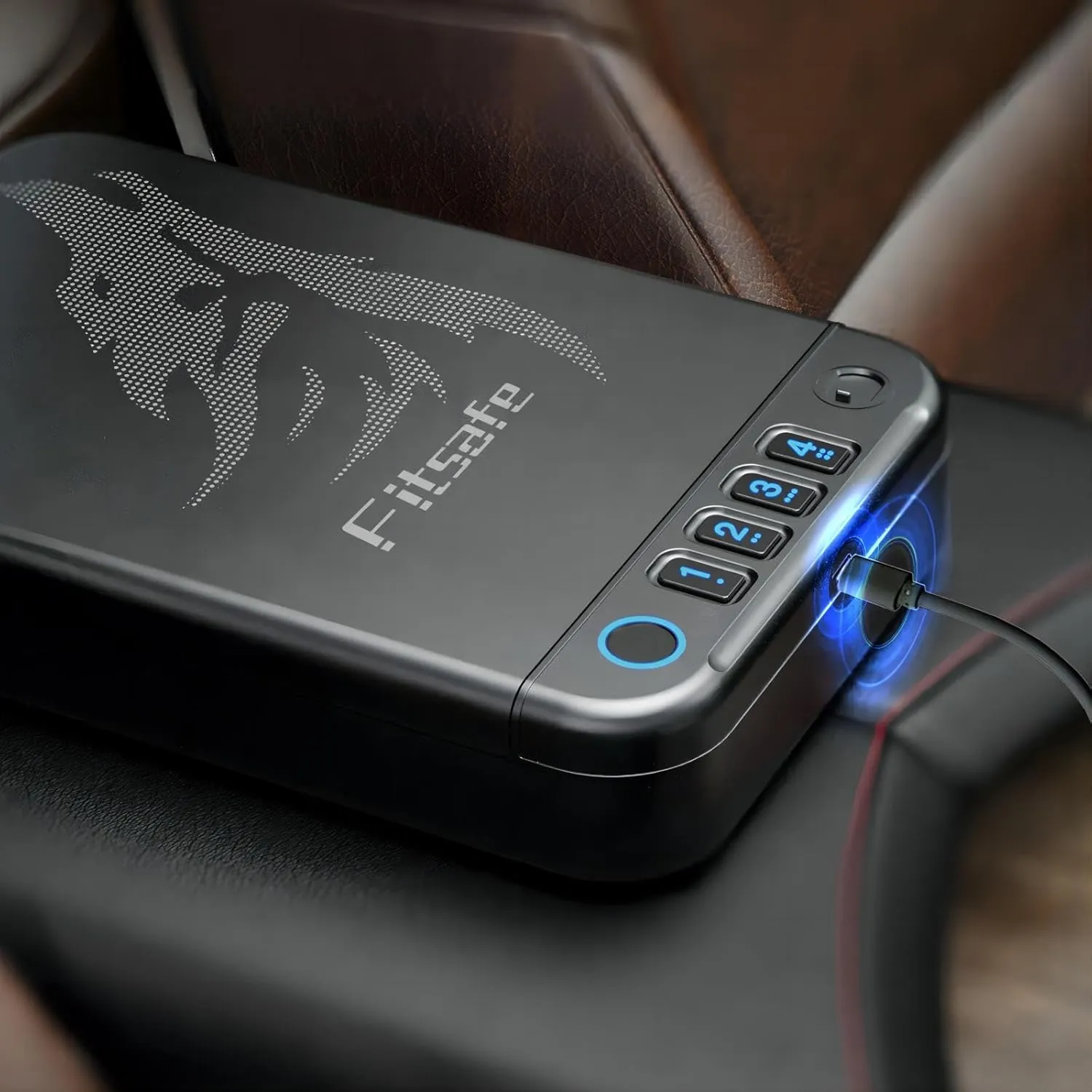 Biometric Gun Safe Travel Case, Portable Small Pistol Safe, Quick Access Smart Fingerprint Handgun Safe with Keys, Keypad for Nightstand Beside Home