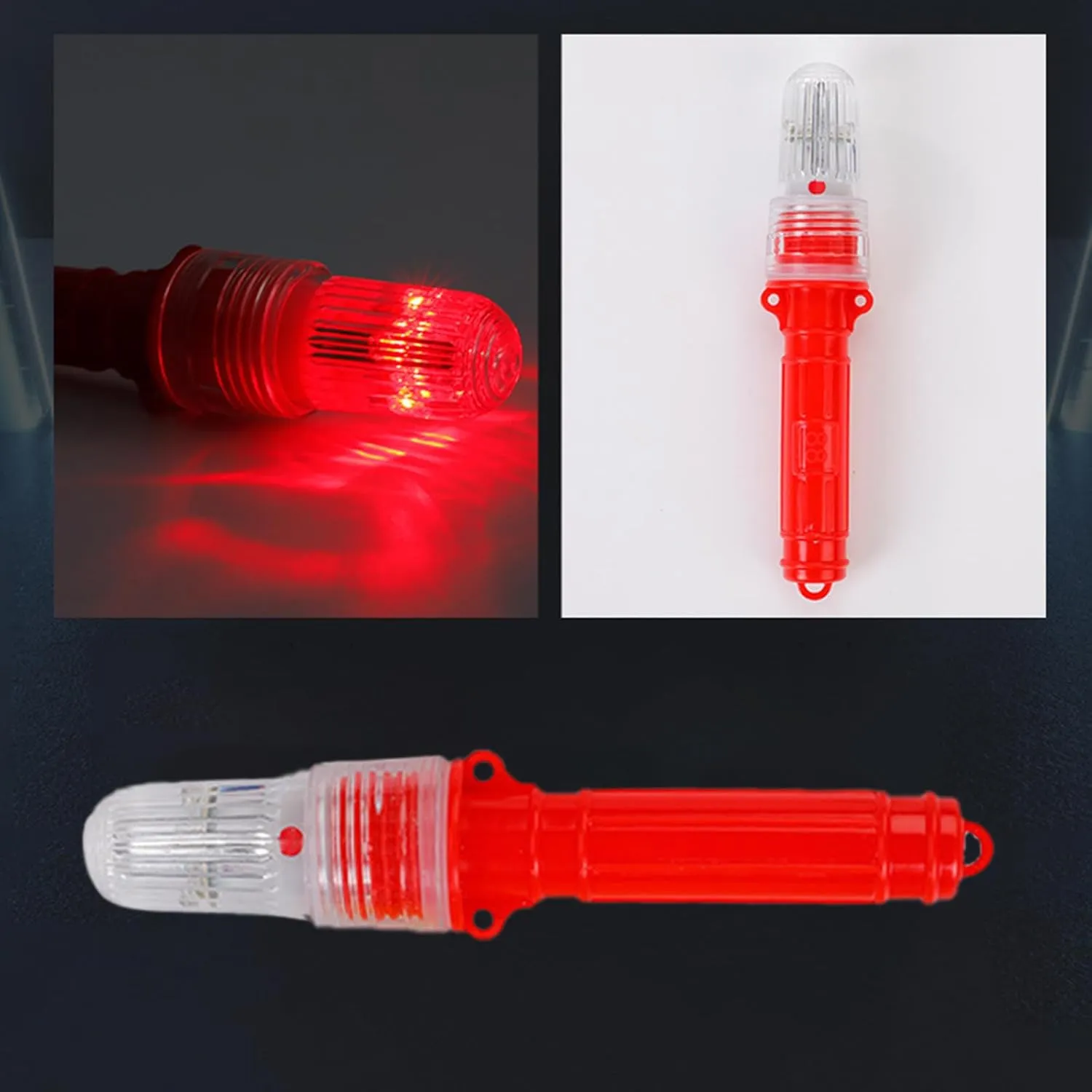 Coast Guard Approved Boat Flares Kit - Auto Marine Flares-Waterproof Emergency Signals for Fishing Nets, Life Rafts, Buoys & Boats, Intelligent Light Control (Red-3Pcs)