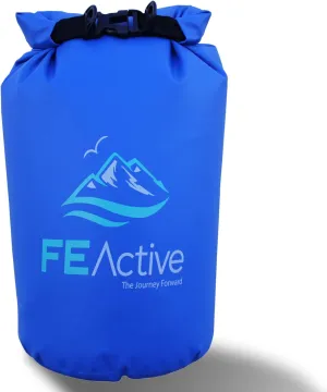 FE Active - 15L Eco Friendly Waterproof Dry Bag Sack Great for All Outdoor and Water Related Activities. Has Lined Rim at The Opening for Maximum Insulation When compressing - Carrying Strap Included