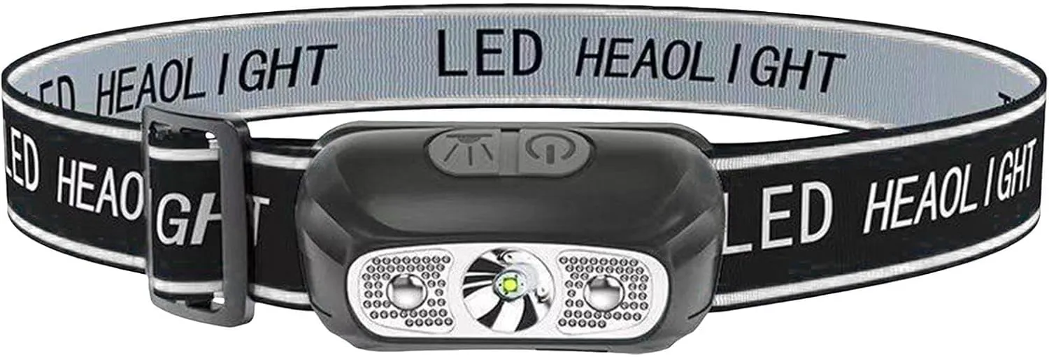 Headband Flashlight, Outdoor Headlamp, Hands Headlight, USB Rechargeable Headlamps, Led Wide Beam Head Lamp, Adjustable Headband Headlight for Adults & Kid, Outdoor Hiking Camping essentialL
