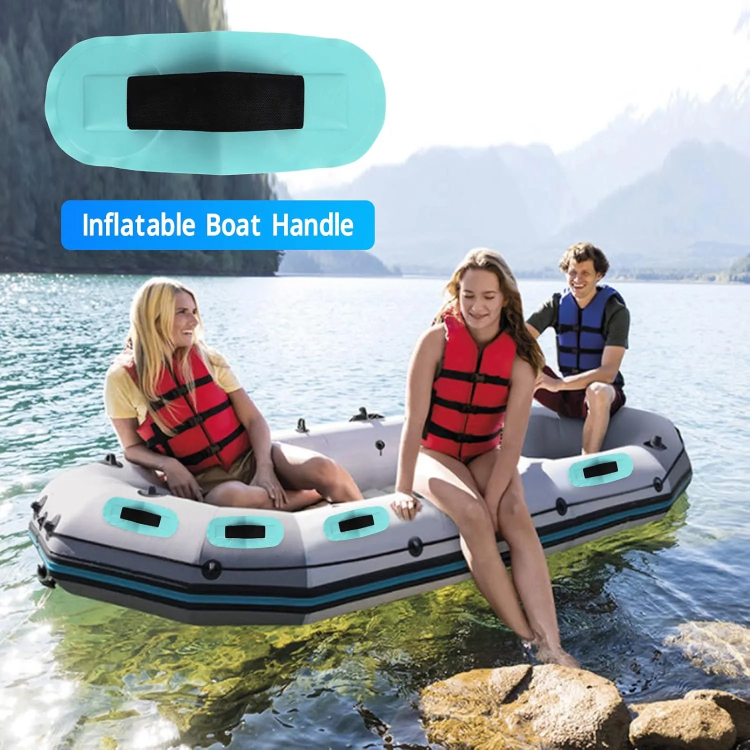 Inflatable Boat Handles, Inflatable Raft Hardware Handle Portable Surfboard Kayak Handle for Raft, Dinghy, Kayak, Canoe, Surfboard