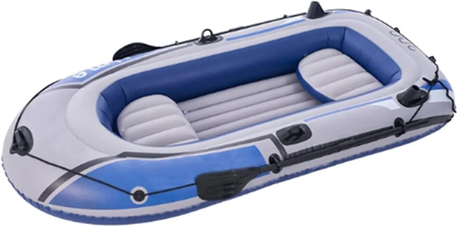 Inflatable Boat, Thickened PVC Portable Inflatable Boat Foldable Inflatable Fishing 198x122cm