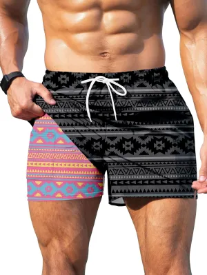 Keevoom Mens Swim Trunks Compression Liner Swim Shorts Swimwear Quick Dry Swimsuit Bathing Suits Board Shorts with Pockets