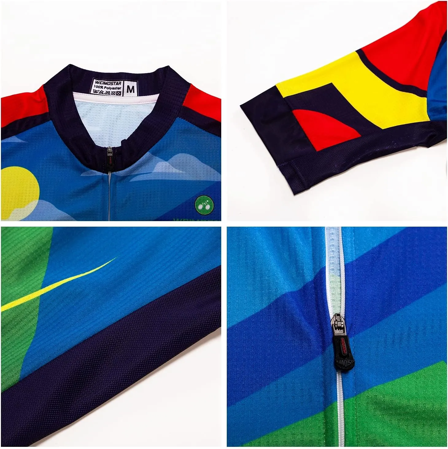 Men's Cycling Jerseys Tops Biking Shirts Short Sleeve Full Zipper Bike Clothing