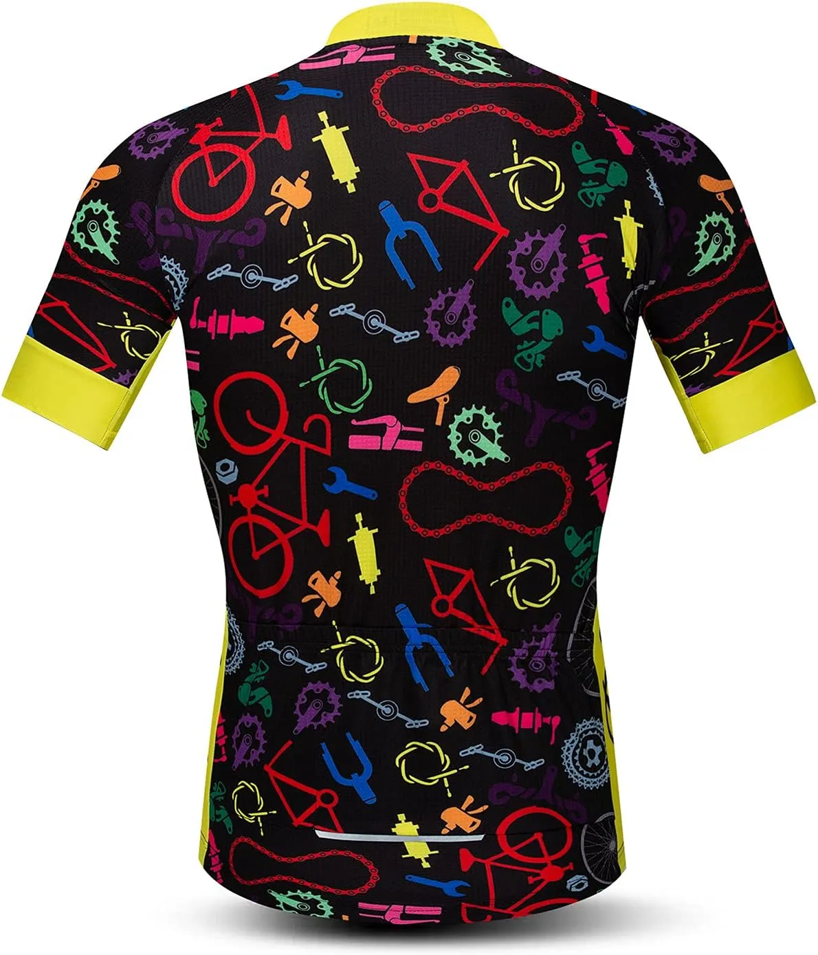 Men's Cycling Jerseys Tops Biking Shirts Short Sleeve Full Zipper Bike Clothing