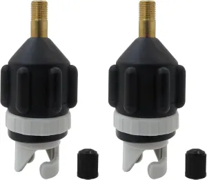 New 2x SUP Pump Adaptor, Universal Inflatable Boat SUP Pump Converter Air Valve Adapter Pumping Head Connector for Stand Up Paddle Board/Dinghy/Paddling Pool/Kayak/Inflator Bed/Rowing Boat - Black