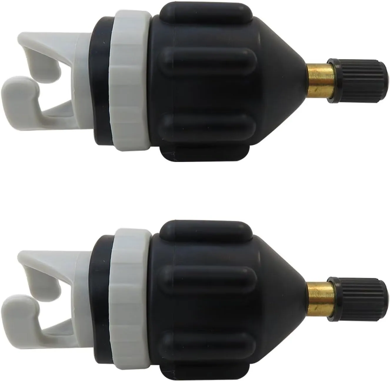 New 2x SUP Pump Adaptor, Universal Inflatable Boat SUP Pump Converter Air Valve Adapter Pumping Head Connector for Stand Up Paddle Board/Dinghy/Paddling Pool/Kayak/Inflator Bed/Rowing Boat - Black