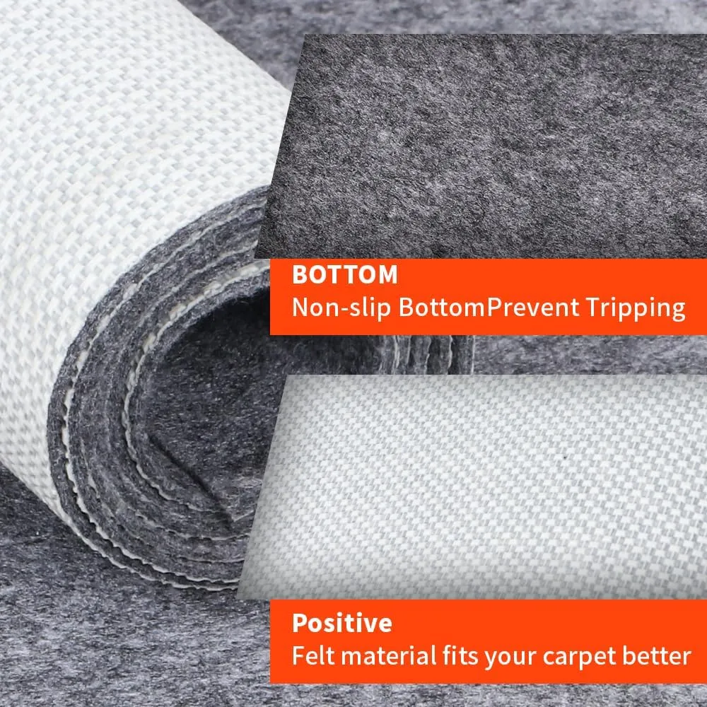 Non-Slip Rug Pads 8 x 10 ft, 100% Waterproof Extra Large Area Rugs Non Skid Rug Pad for All Floors and Finishes Durable Hardwood Floor Protective Felt Keeps Rugs in Place, Safe and Secure