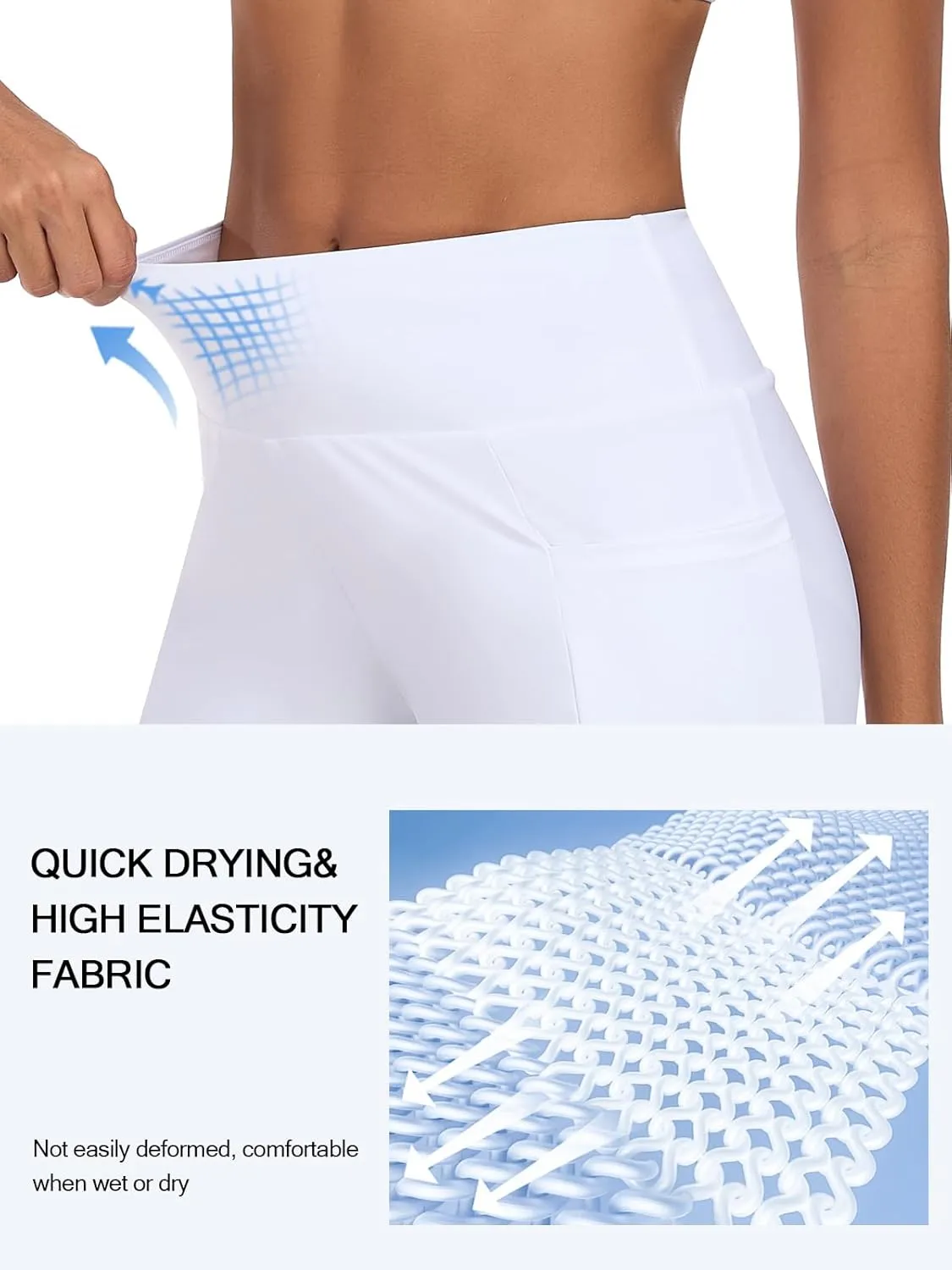 Ocean Blues Women's Swim Short Boyshorts Built in Swim Bottoms High Waisted Board Shorts