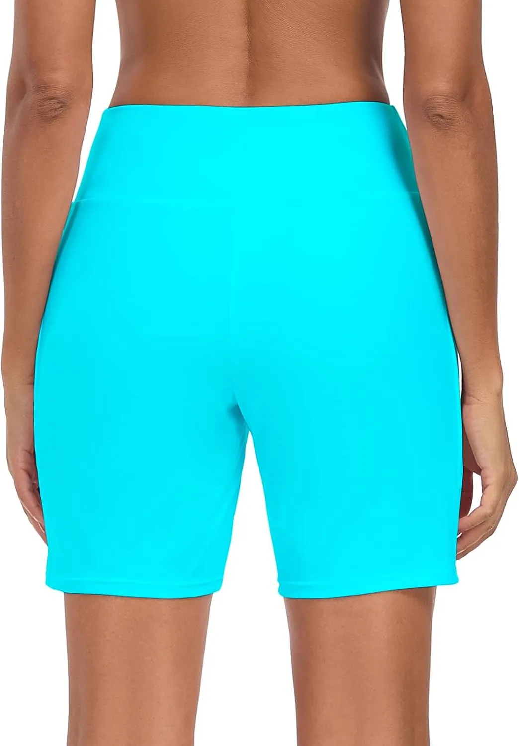 Ocean Blues Women's Swim Short Boyshorts Built in Swim Bottoms High Waisted Board Shorts