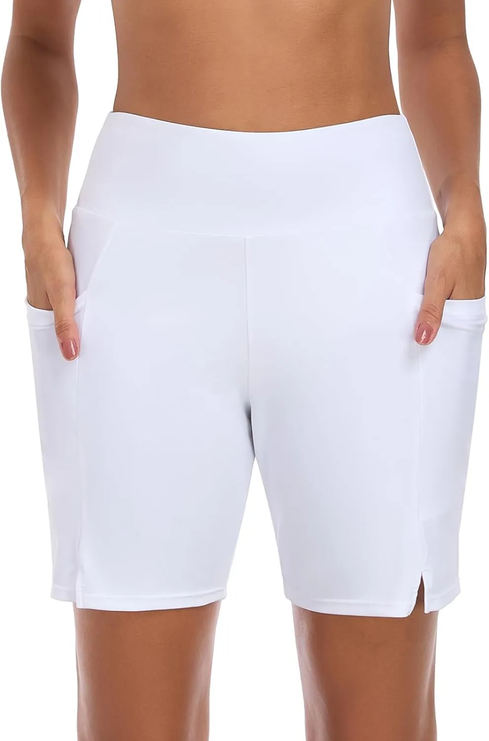 Ocean Blues Women's Swim Short Boyshorts Built in Swim Bottoms High Waisted Board Shorts