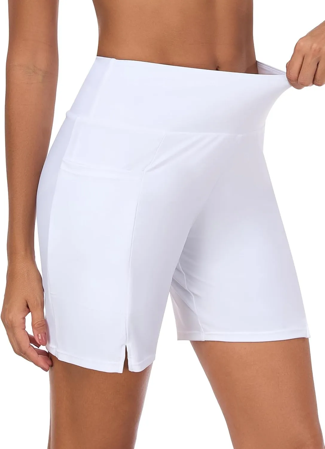 Ocean Blues Women's Swim Short Boyshorts Built in Swim Bottoms High Waisted Board Shorts