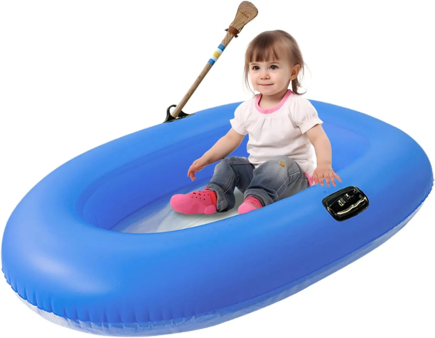 Pool Boat, Clear Bottom Lake Raft, 62.9 x 43.3 Inch Water Raft, Lake Boat for Kids Adults Relaxing Floating Leisure Beach River