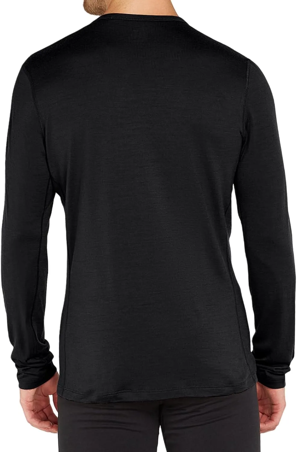 SIORO 100% Merino Wool Base Layer for Men Thermal Underwear Mens Long Sleeve T-Shirt for Hiking Hunting Odor Resistance