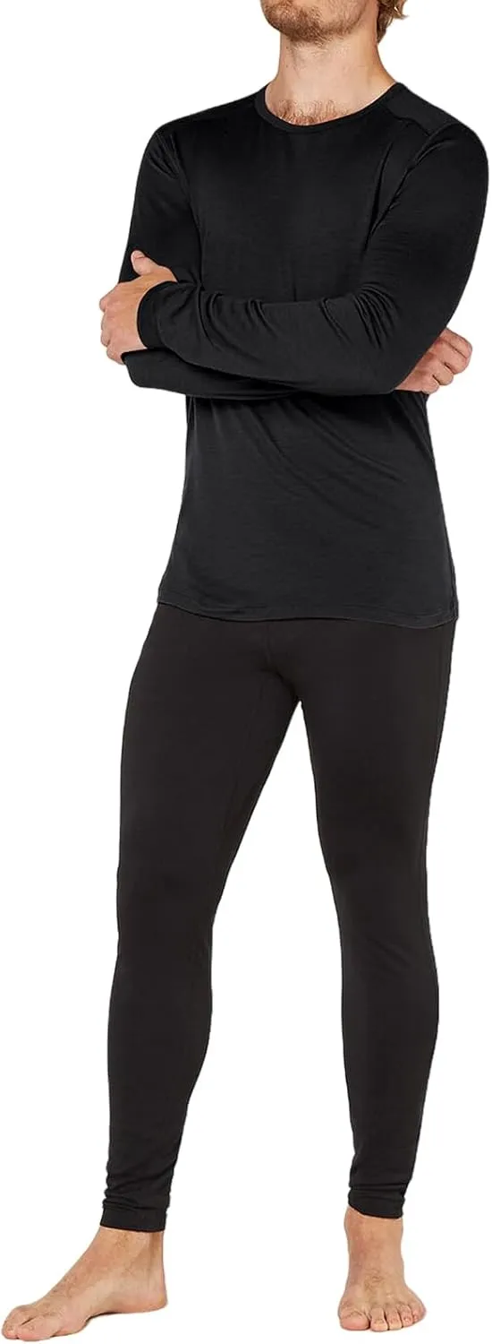 SIORO 100% Merino Wool Base Layer for Men Thermal Underwear Mens Long Sleeve T-Shirt for Hiking Hunting Odor Resistance