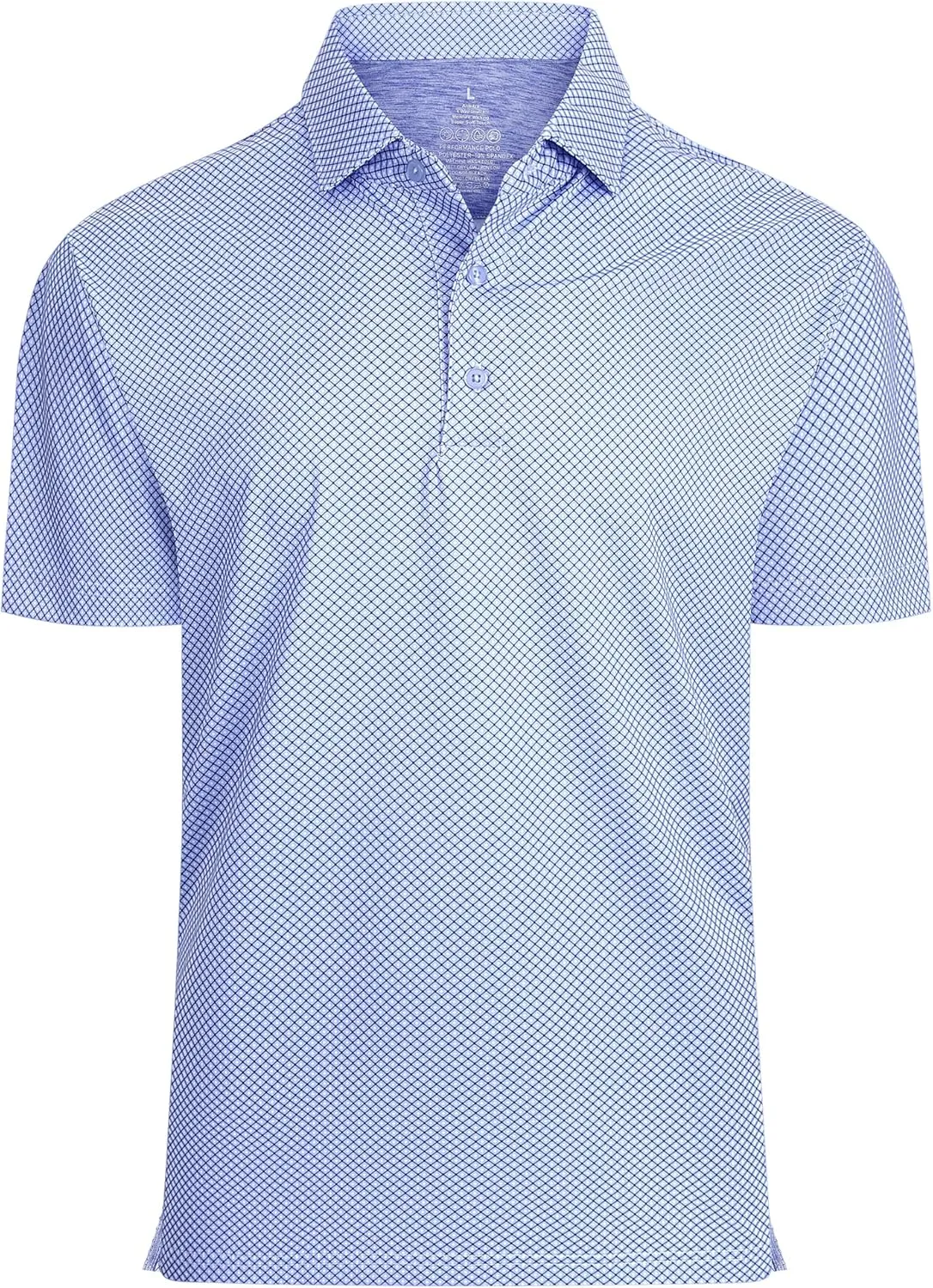 WARHORSEE Mens Golf Shirt Short Sleeve Super Stretch Printed Golf Polo Moisture Wicking Dry Fit Polo Shirts for Men