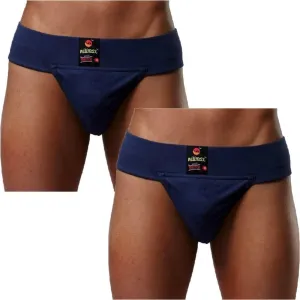 WMX Gym Cotton Supporter Back Covered with Cup Pocket Athletic Fit Brief Multi Sport Underwear Pack 2