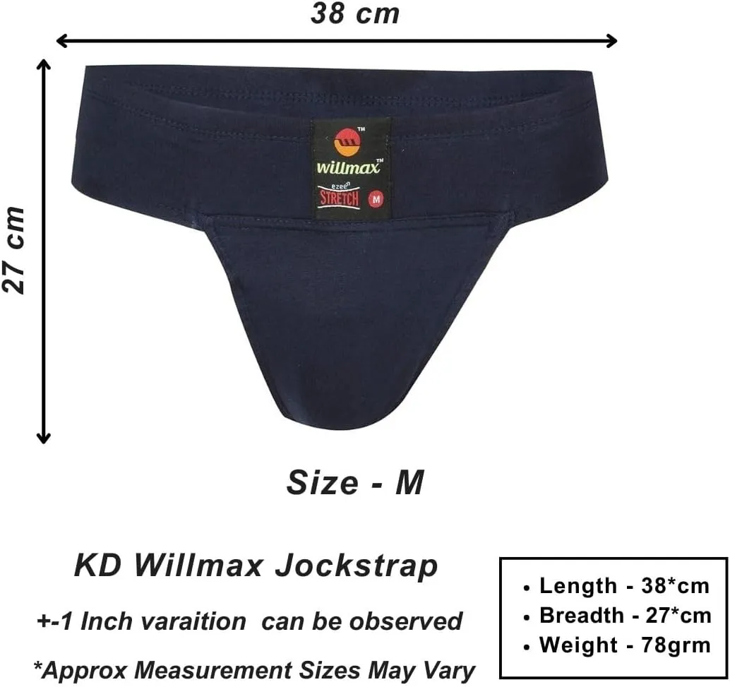 WMX Gym Cotton Supporter Back Covered with Cup Pocket Athletic Fit Brief Multi Sport Underwear Pack 2