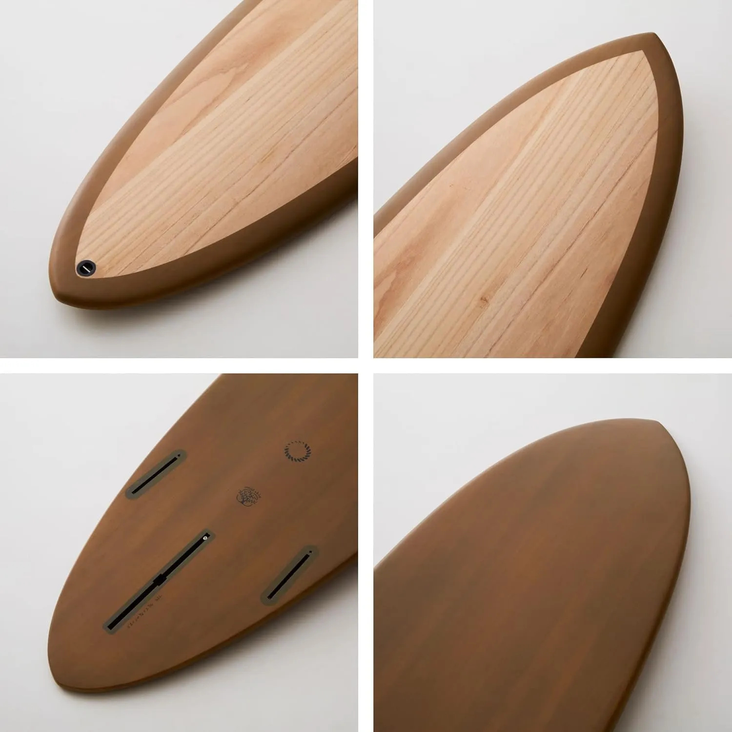 Wood Skin Surfboard Mid Length MID02, Durable and Light-Weight Structure